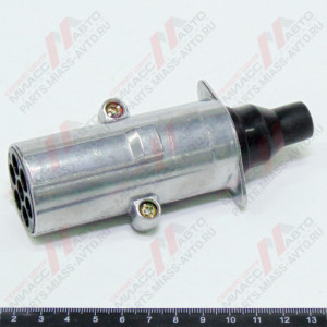 Штекер 7-ми полюсный метал. 7 соед.с резьбой.